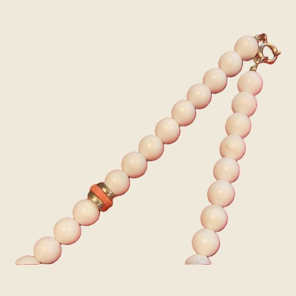 Vintage Japan Ceramic Necklace • 1970s Modern Art Beads • 28 Inch - Picture 3 of 5